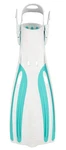 Oceanic Viper 2 Open Heel Fins, White/aqua Small. Fixed Price $104.95.