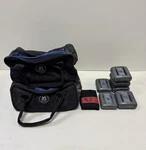 Xs Scuba Bags With Dive Weights Used (X9) Lot 28LBS. Fixed Price $170.00.