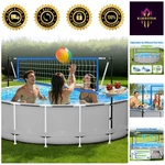 Innovative 10-20FT Pool Volleyball Net Set With Snack Storage Ready For Play. Fixed Price $95.99.