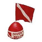 Trident Inflatable Surface Float W/ Flag. Fixed Price $31.95.