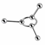 Triple Bar Trident Earring Gauge 316L Steel Custom Piercing Jewellery. Fixed Price $23.84.