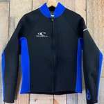 Oneill Reactor 2MM Neoprene Wetsuit Jacket Mens Black Full Zip Long Sleeve Surf. Fixed Price $89.95.