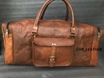 Real Brown Leather Duffle Bag Innovative Weekend Travel Aircabin Luggage. Fixed Price $121.88.