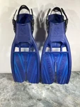 Pair Twin Jet Sz Large Open Heel Blue Diving Snorkeling Fins. Fixed Price $49.99.