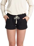Roxy Women's Oceanside Elastic Waist Non Denim Shorts, True Black, Large. Fixed Price $38.00.