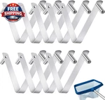 9PCS Pool Brush V-shaped Clip, Innovative Hooks For Poles Double Pin. Fixed Price $15.97.