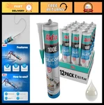 100% Silicone Caulk Sealant - Clear Waterproof For Kitchen, Bathroom, Shower, Wi. Fixed Price $107.99.