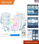 Rechargeable Submersible Pool Lights With Remote, Waterproof Underwater Charg.... Fixed Price $118.41.