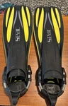Seac Gp 100 Adjustable Diving Fins W/spring Tension Sling Strap, Size S-m. Fixed Price $39.99.