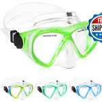 Acqces Kids Swim Goggles Snorkel Diving Mask For Boys Girls Ages 5-15 Two-color. Fixed Price $27.97.
