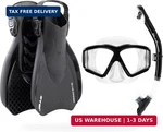 Cressi Traveler Set - Adult Snorkel Wide View Mask, Dry Top And Fins. Fixed Price $185.98.