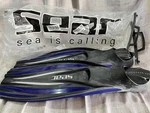 Seac Pinne F-100 Scuba Fins Blue 46/47 (us 12-12.5) Nib. Fixed Price $40.00.