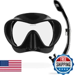 Cressi F1 & Supernova Dry Mask Snorkel Kit, Black/black. Fixed Price $88.77.