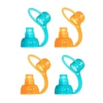 Softsip Food Pouch Top Baby Led Weaning No Spill Flow Control Orange Aqua. Fixed Price $31.17.