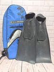 U.s. Divers Aqua Lung Otarie Fins, Black, 9.5-11.5, With Case Made Usa. Fixed Price $23.16.