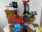 Vtech Treasure Seekers Pirate Ship Boat Fold Out Playset Octopus Lights Sounds. Fixed Price $44.95.