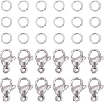 Pandahall 100PCS 304 Stainless Steel Lobster Claw Clasps With 300 6MM Open J. Fixed Price $12.34.