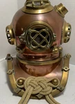 Vintage Mk Diving Helmet Brass Copper Surface Supplied Dive 11. Fixed Price $170.00.