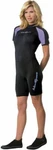 Neosport Wetsuits Women's Premium 2MM Neoprene Shorty, Lavender Trim, Size 14. Fixed Price $50.81.
