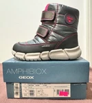 Geox Amphibiox Flexyper Boots Metallic Grey And Pink (new With Box). Fixed Price $44.99.