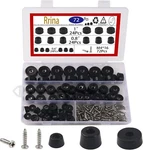 72 Pcs Black Rubber Feet With Screws For Cutting Board Furniture Tables Sofas. Fixed Price $23.85.