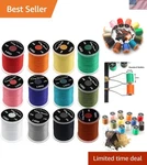 Unisex 12 Color 140D Fly Tying Thread Kit - Flexible, Strong & Practical. Fixed Price $37.99.