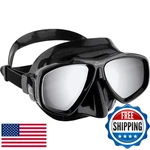 Cressi Focus 2-LENS Masks, Black/black, Silver Mirrored. Fixed Price $124.63.