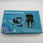 New Box -mask Fins Set, Snorkeling For Adults Aqua /black Color. Fixed Price $17.99.