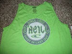 O'neill New Nwt Mens Tank Top Sleeveless Shirt Bright Green Gray Large. Fixed Price $21.95.