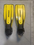 Cressi Pro Light Open Heel Scuba Dive Fins - Yellow, Size: M/l 8/9. Fixed Price $49.99.