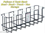 Pelican Scuba 4 Tank Metal W/ Plastic Coated Boat Dive Storage Racks. Fixed Price $199.70.
