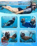 Aegend Adult Snorkel Set Mask Fins Dry Top Travel Diving Swimming. Fixed Price $64.99.