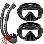 Vmkfuler Adult Snorkel Mask Set 180 Panoramic View Anti-fog Dry Top Silicone. Fixed Price $55.99.