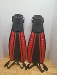Aeris Mako Adjustable Strap Fins - Red/black Small. Fixed Price $24.87.
