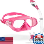 Cressi Rombo Mini Dry Mask Snorkel Kits Pink/clear. Fixed Price $98.74.