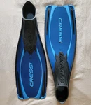 Cressi Reaction Pro Full Foot Fins Size Us Men 6/7 Snorkeling Scuba Dive Blue. Fixed Price $46.99.