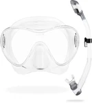 Snorkel Mask Cressi F1 Supernova Dry Clear Silver Kits. Fixed Price $104.99.