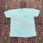 Vtg 80S Chart House Hawaii Island Map Aop Wrap Around Shirt Xl Aqua Usa Single. Fixed Price $66.83.