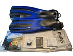 Mares Avanti Superchannel Open Heel Fin - Bungee Blue Reflex, Size Regular. Fixed Price $49.95.
