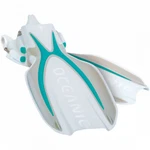 Oceanic Manta Ray Open Heel Fins With Spring Straps, Small, Sea Blue/white. Fixed Price $194.95.