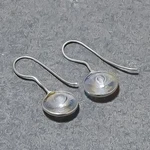 Rainbow Fire Topaz Round Shape Gemstone Handmade Jewelry Earrings 1.18" Sr 5409. Fixed Price $7.99.