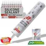 Xfasten Clear Silicone Caulk Neutral Cure 10.1OZ, 20 Pack Waterproof Sealant. Fixed Price $148.99.