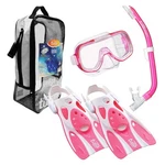 Tusa Mini-kleio Hyperdry Youth Mask/snorkel/fins Pink Travel Set (UP-0201CP). Fixed Price $64.00.