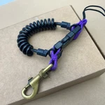 Cetacea Green Coiled Scuba Lanyard Adjustable Strap Quick Release Brass Clip. Fixed Price $9.95.