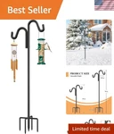 Innovative 76" Double Hooks Bird Feeder Pole With Easy Installation & Durability. Fixed Price $36.54.