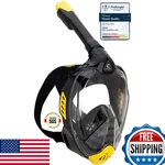 Cressi Bali Black/yellow Full Face Snorkel Mask Set S/m Anti-fog, CO2 Safe. Fixed Price $118.70.