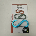 Nite Assorted S-biner Keyring Aluminum Dual Carabiner Snap Hook 3 Size Pack. Fixed Price $10.95.