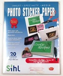 Sihl Inkjet Photo Sticker Paper Matte Finish 8.5X11" 20SHEETS 180GM / 5MIL. Fixed Price $8.99.