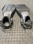 Dacor Turboflex Sp Open Heel Adjustable Scuba Diving Fins With Straps. Fixed Price $35.00.
