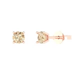 0.5 Ct Round Cut Real Morganite Classic Stud Earrings 14K Pink Gold Push Back. Fixed Price $276.87.
